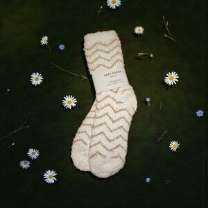 Cozy Socks in Cream and Tan
